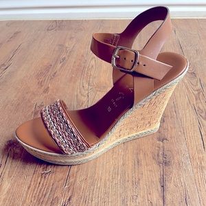 Brown wedges, size 10